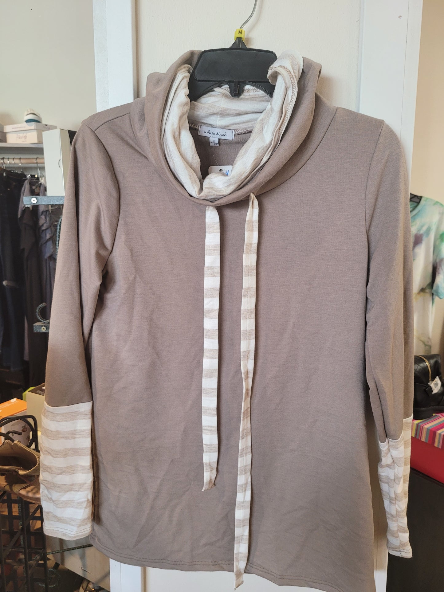 Cowled Neck Long Sleeve